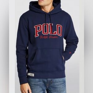 Polo by Ralph Lauren Dark Blue Hoodie with Red Accents